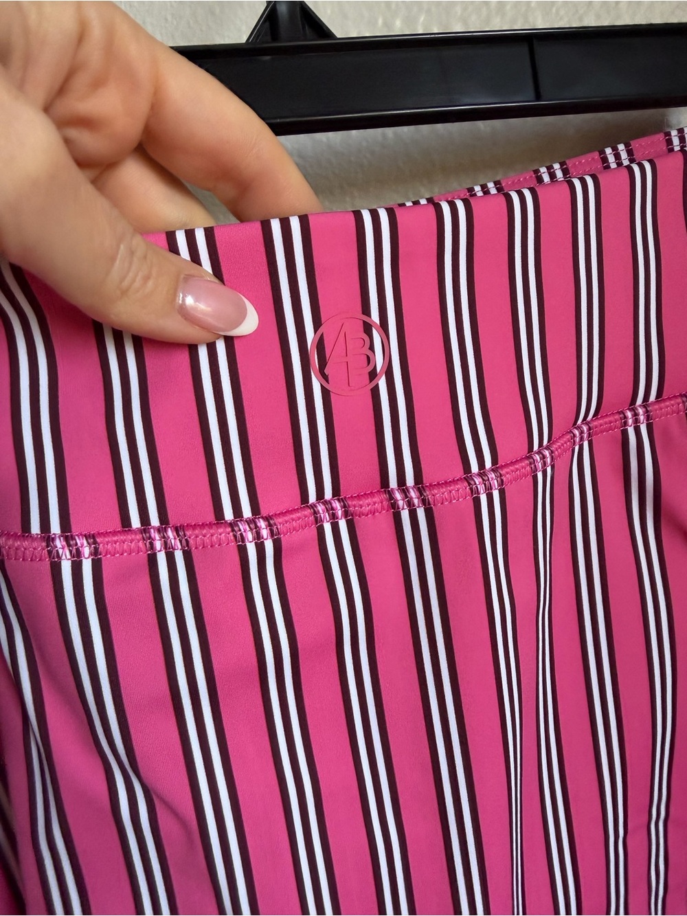 NWT Addison Bay FLOUNCE SKORT ROSE/LACQUER STRIPE Tennis Sz M - Picture 10 of 12
